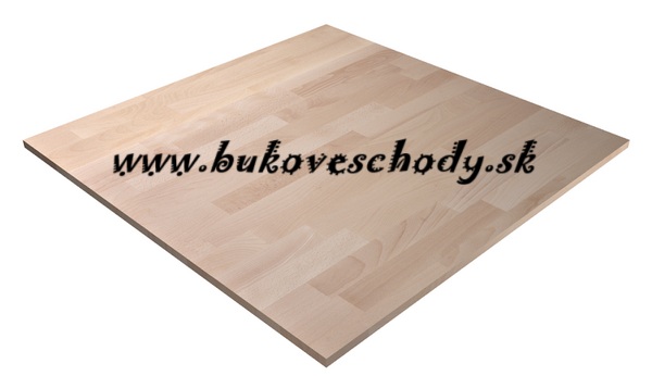 Buková podesta cink 1000x1000x40 mm