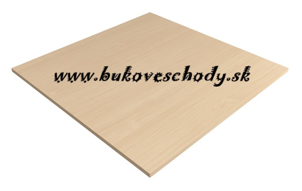 Buková podesta priebežná 1000x1000x40 mm